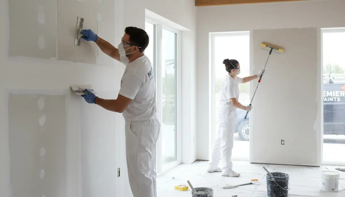 Professional drywall repair and wall restoration by house painters in Norton, MA home
